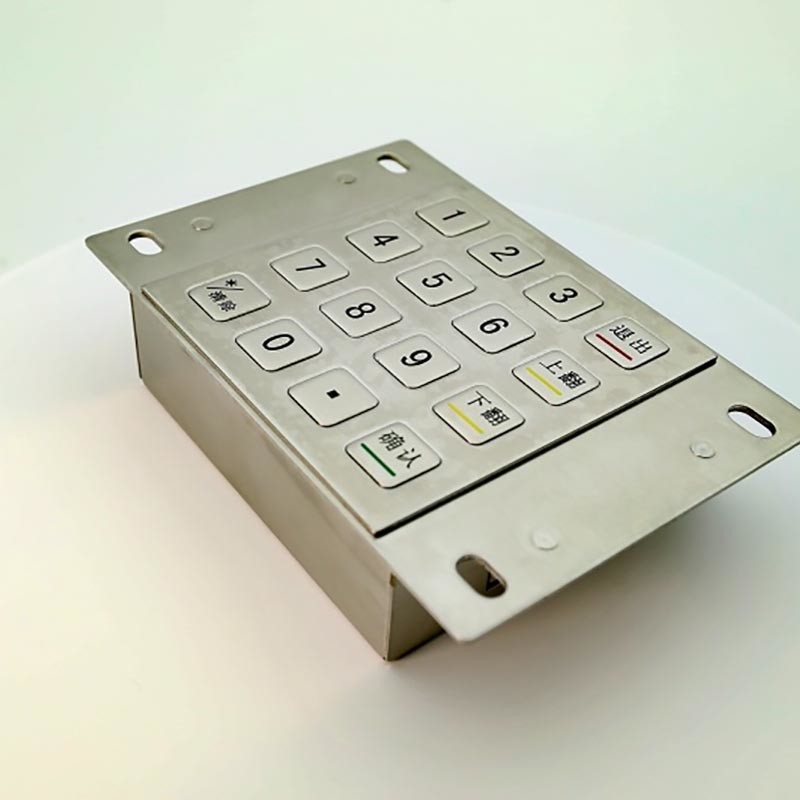 مقاوم للماء الفولاذ المقاوم للصدأ IP65 المشفر المعادن EPP دبوس الوسادة 16 مفاتيح لكشك الدفع
