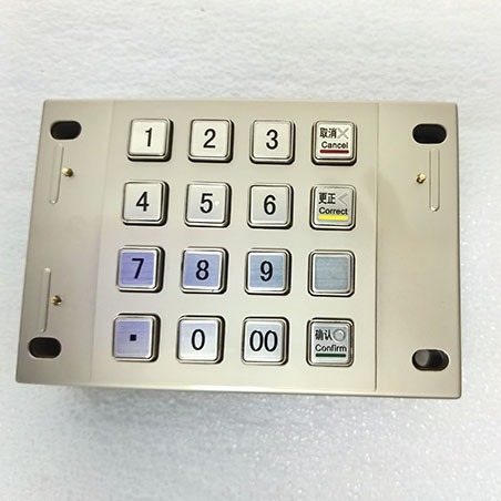 PCI 4.0 معتمد من 87.5x91.5mm مشفر Kiosk Pin Pad 16 مفتاح EPP