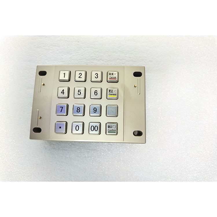 PCI 4.0 معتمد DES 3DES ATM EPP Pin Pad Cash Payment Kiosk Metal with 16 Keys