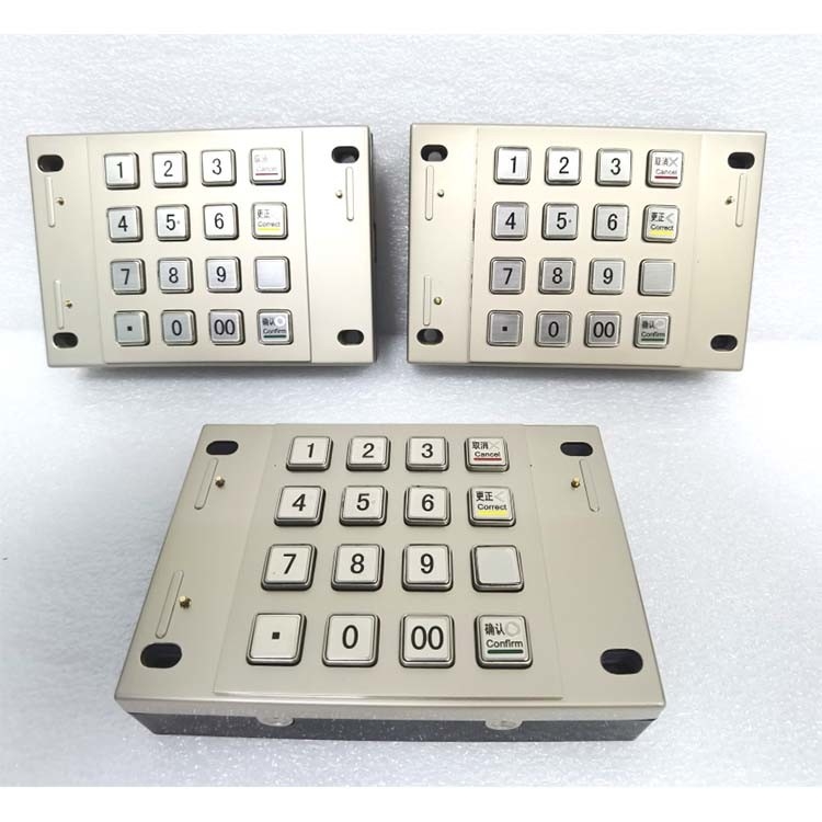 PCI 4.0 معتمد من ATM Machine EPP مشفر Pin Pad كشك معدني مع 16 مفتاحًا