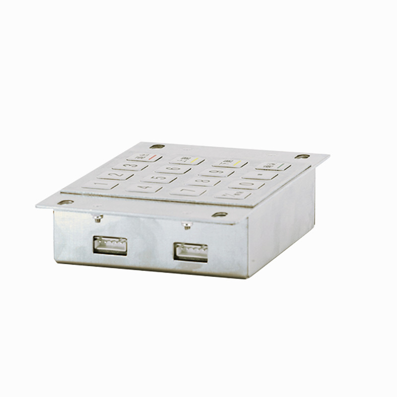 IP65 الصلب المقاوم للصدأ أجهزة الصراف الآلي المكشوفة مع 16 مفتاحًا لمكتب الدفع الذاتي