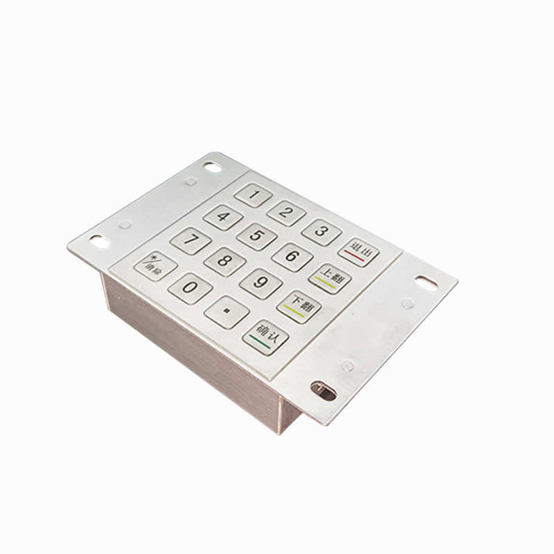 IP65 الصلب المقاوم للصدأ أجهزة الصراف الآلي المكشوفة مع 16 مفتاحًا لمكتب الدفع الذاتي