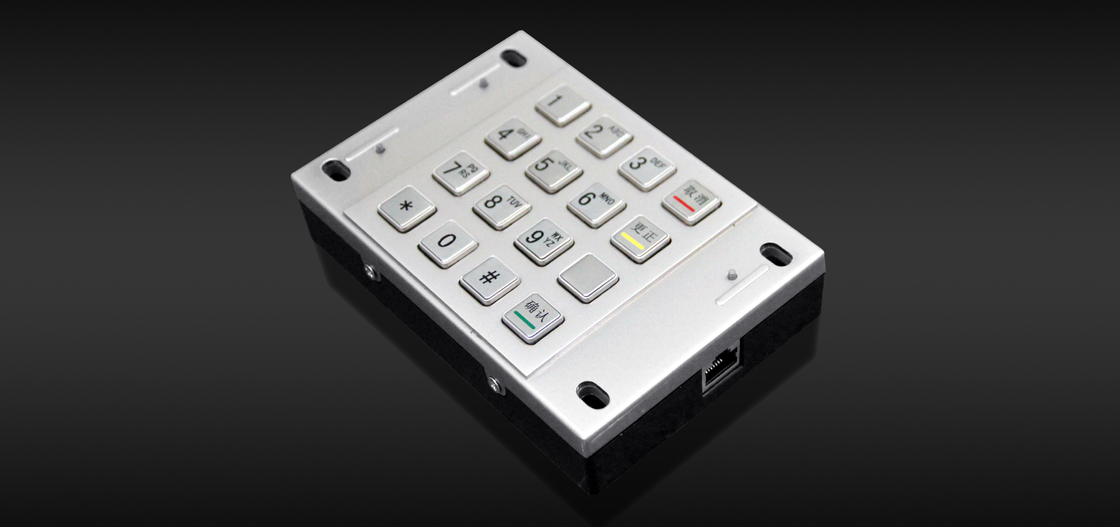 RoHS FCC 87.5 X 91.5mm 1.2KG ATM Pin Pad Bank Machine Keypad